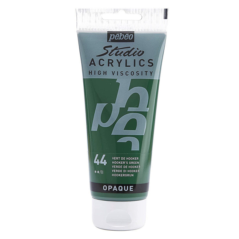 Tube Peinture Acrylique Fine Studio 100ml, Vert De Hooker 44 - Pébéo