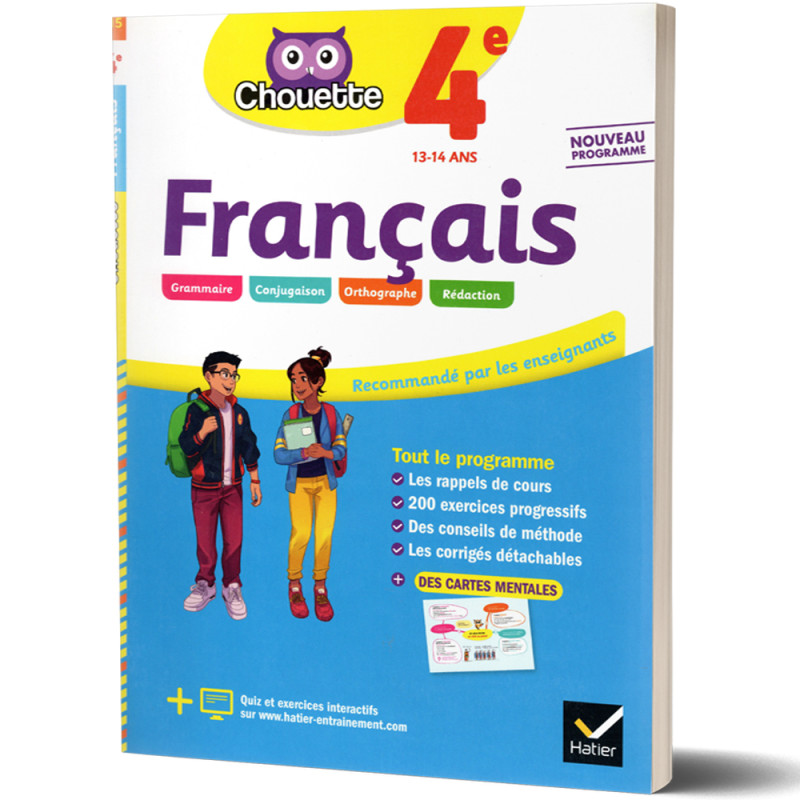 Français 4ème 13/14ans - Chouette t'accompagne - HATIER