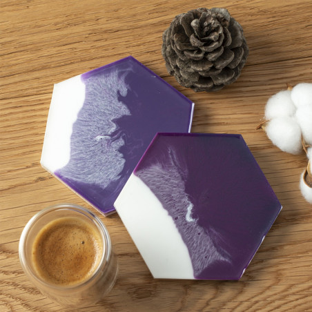 Moules Dessous Verre Hexagonal 2 Pièces PEBEO
