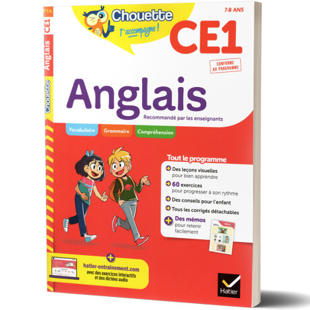 Anglais CE1 7/8ans - Chouette t'accompagne - HATIER