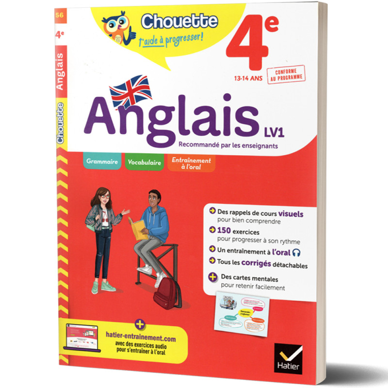 Anglais LV1 4ème 13/14ans - Chouette t'accompagne - HATIER