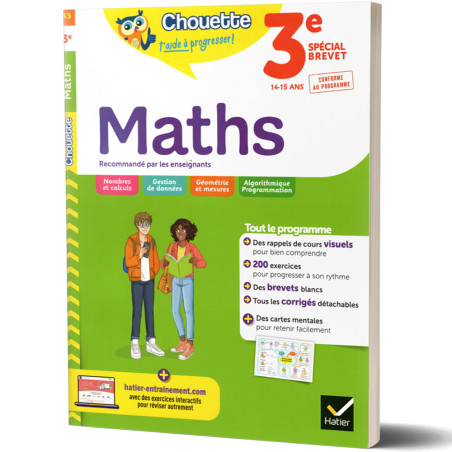 Maths 3ème - Spécial Brevet - 14/15ans - Chouette t'accompagne - HATIER