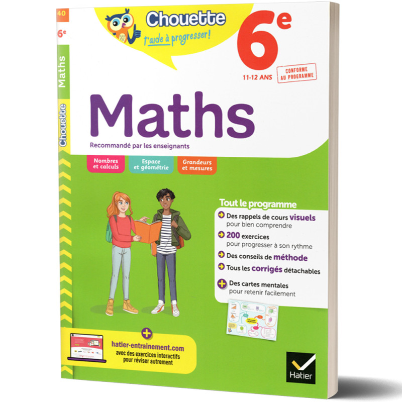 Maths 6ème 11/12ans - Chouette t'accompagne - HATIER