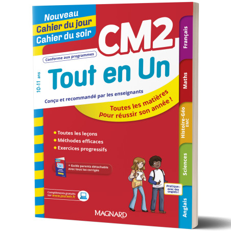 Tout en Un CM2 - Nouveau Cahier du jour Cahier du soir - Magnard