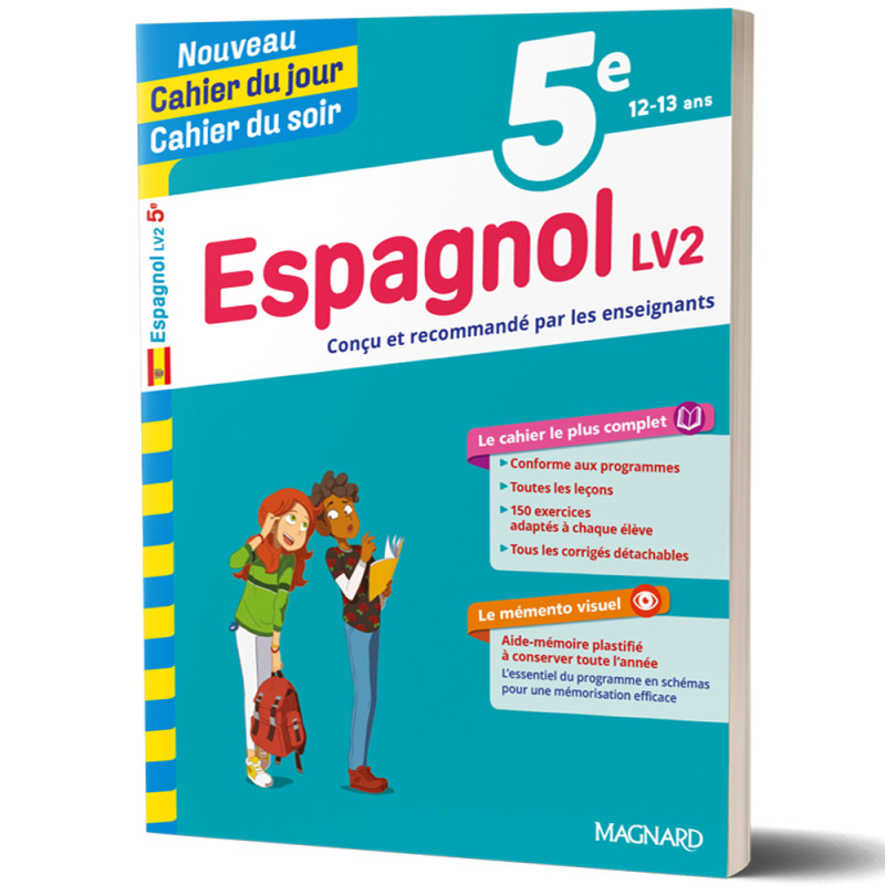 Espagnol LV2 5ème 12/13ans - Nouveau Cahier du jour Cahier du soir - Magnard