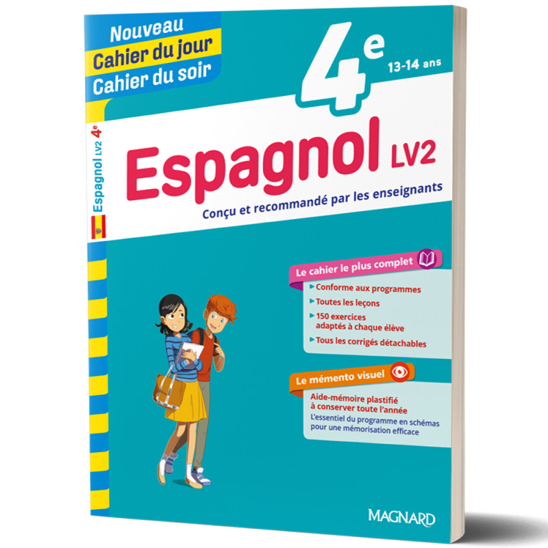 Espagnol LV2 4ème 13/14ans - Nouveau Cahier du jour Cahier du soir - Magnard