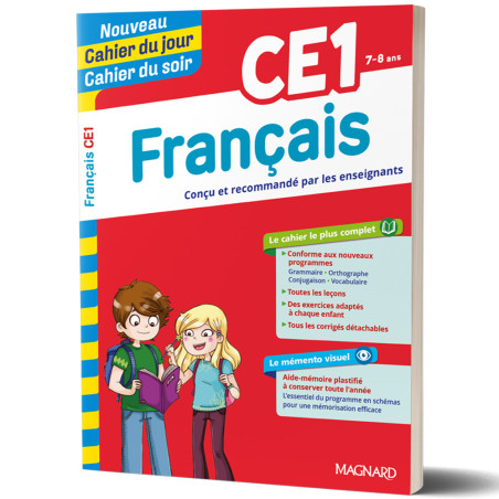 Français CE1 7/8ans - Nouveau Cahier du jour Cahier du soir - Magnard