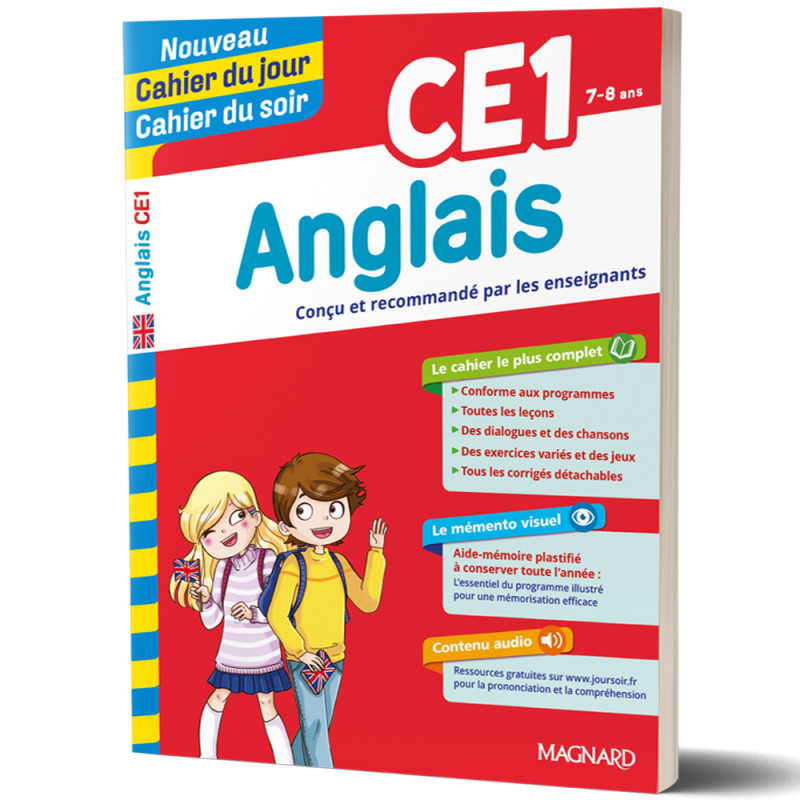 Anglais CE1 7/8ans - Nouveau Cahier du jour Cahier du soir - Magnard