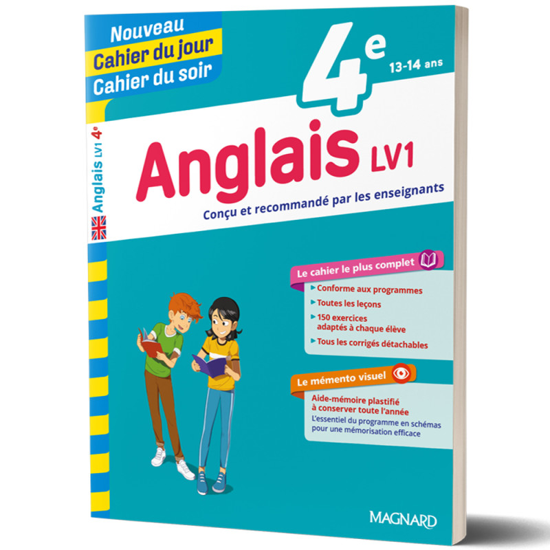 Anglais LV1 4ème 13/14ans - Nouveau Cahier du jour Cahier du soir - Magnard