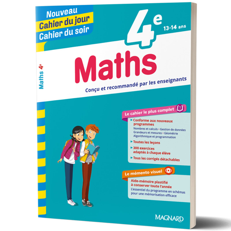 Maths 4ème 13/14ans - Nouveau Cahier du jour Cahier du soir - Magnard