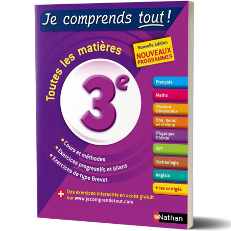 Je Comprends Tout - 3ème - Toutes les matières - Nathan