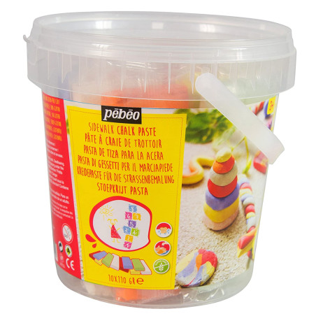 Seau De 10 Pâtes À Craies - Pébéo