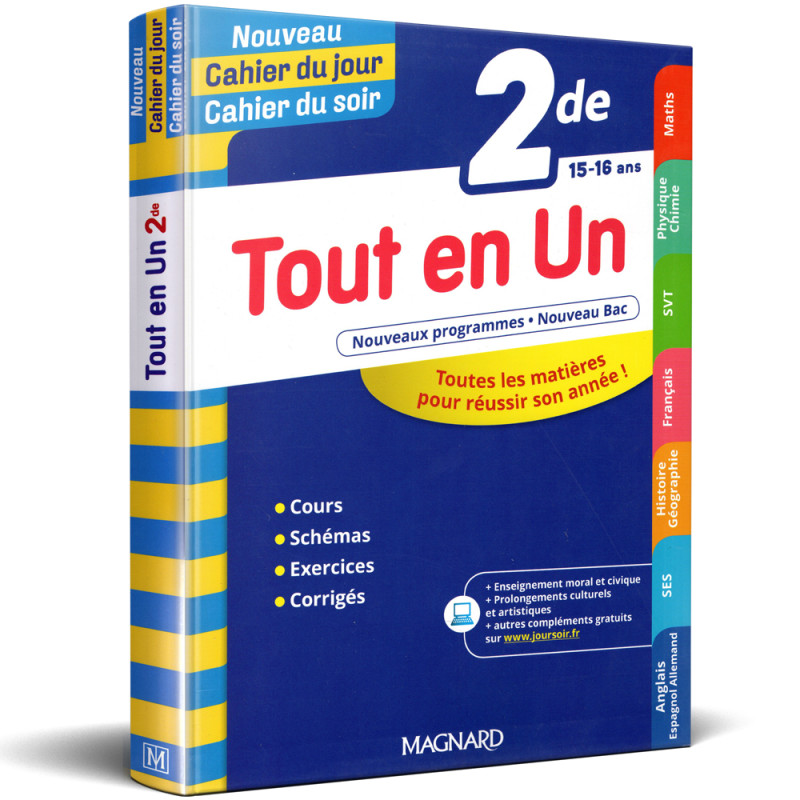 Tout En Un 2de 15/16ans - Nouveau Cahier Du Jour Cahier Du Soir - Magnard