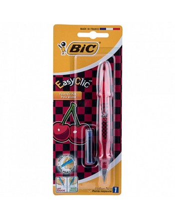 PLUME BIC EASYCLIC BLISTER CERISE
