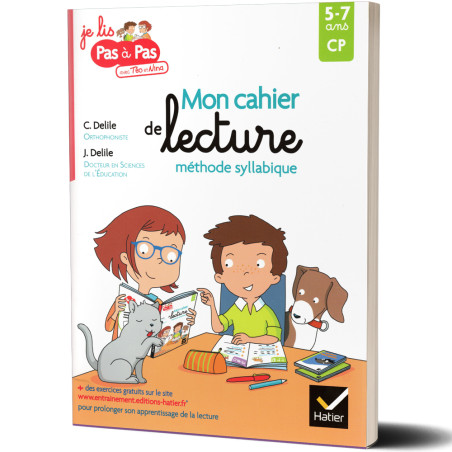 Mon Cahier de Lecture, Méthode Syllabique CP 5/7ans - Je lis pas à pas - Hatier