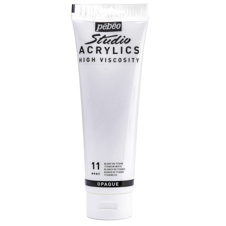 Tube Peinture Acrylique Fine Studio 100ml, Blanc De Titane 11 - Pébéo