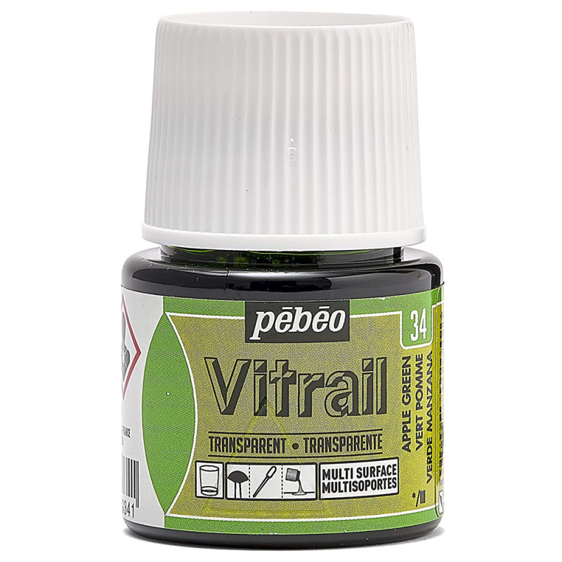 Peinture Vitrail Vert Pomme 34 PEBEO