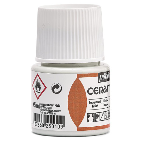 Peinture Pour Céramique Base Solvant, Blanc 10 - Pébéo