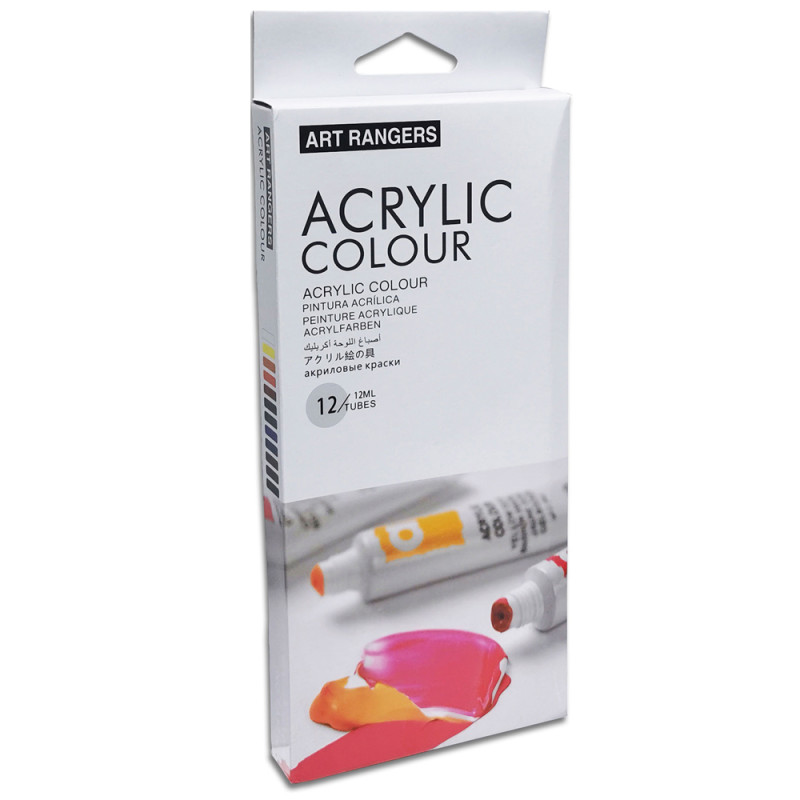 12 Tubes De Couleur Acrylique 12ml ART RANGERS