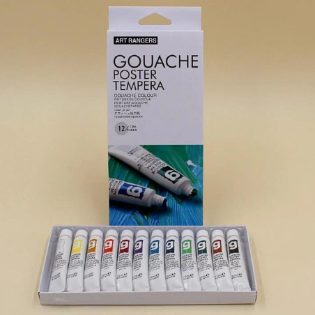 12 Tubes Gouache Basic 12ml ART RANGERS