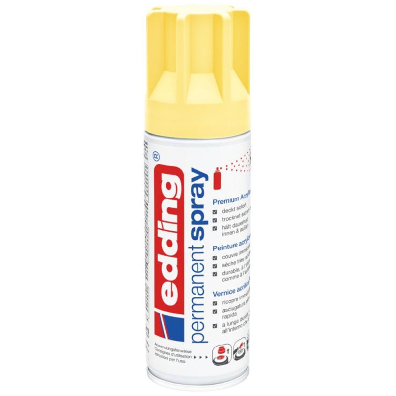 Spray Acrylique Jaune Pastel Mat 200 Ml EDDING