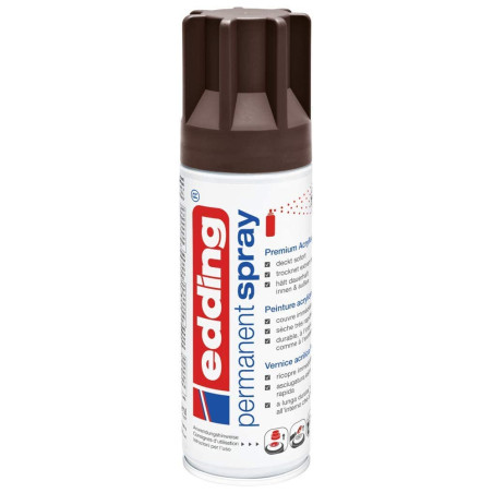 Spray Acrylique Permanent 200ml, Chocolat Mat - Edding