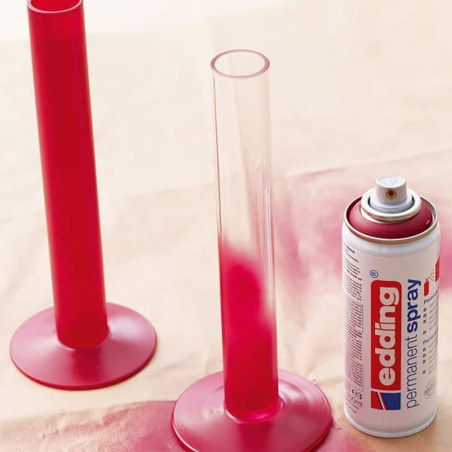 Spray Acrylique Permanent 200ml, Rouge Trafic Mat - Edding