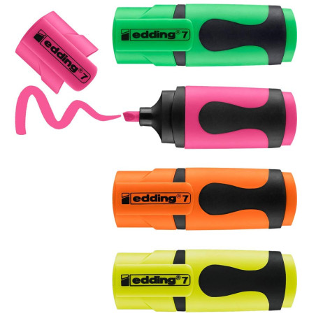 Pochette De 4 Mini Surligneurs Fluo EDDING