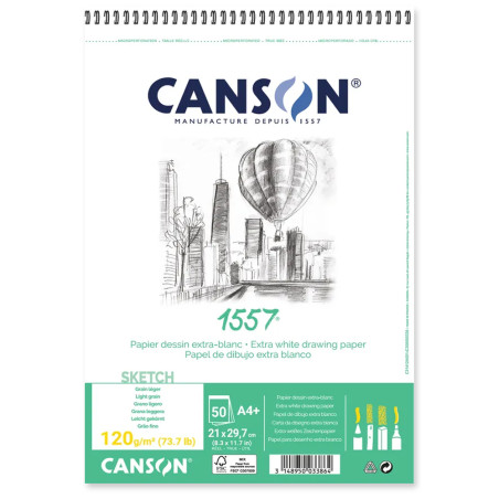 Bloc Croquis CANSON A4+ 50 Feuilles
