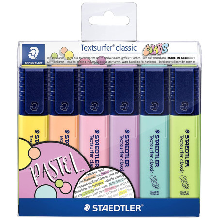 6 Surligneurs Classique Pastel STAEDTLER