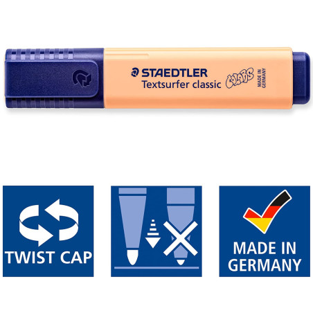 6 Surligneurs Classique Pastel STAEDTLER