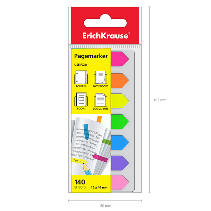 Marque-Page Couleur Néon, 140 Feuilles - ErichKrause