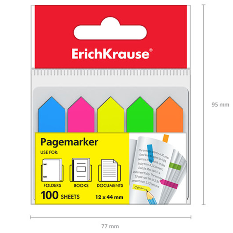 Marque-Page Couleur Néon, 100 Feuilles - ErichKrause