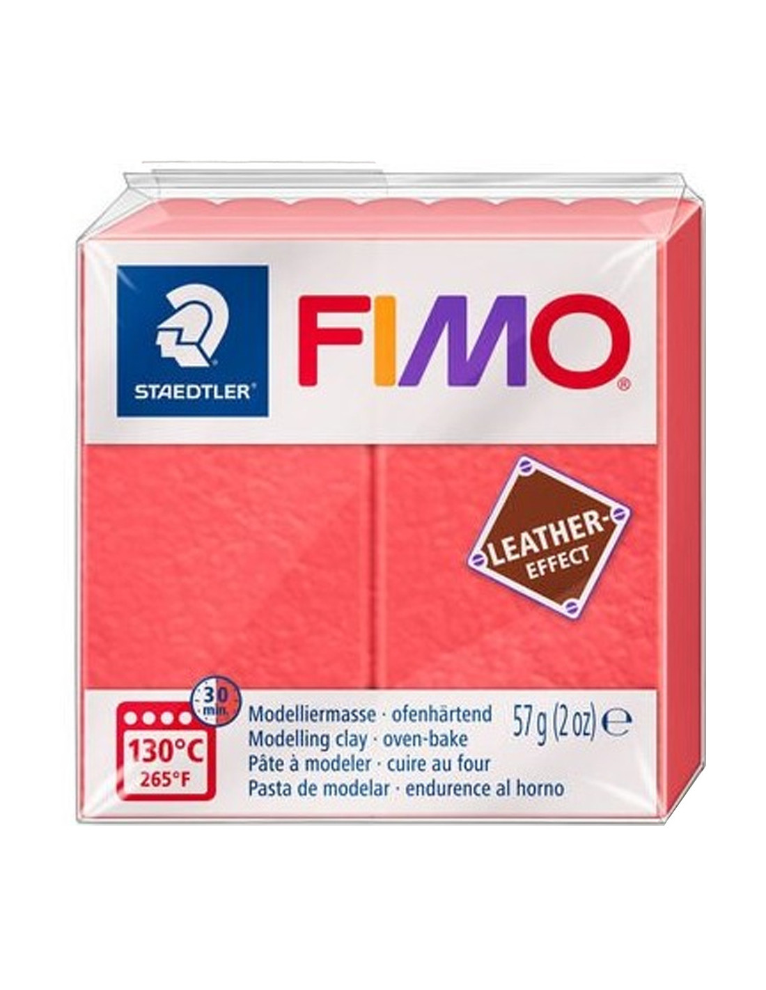 Pâte Cognac Rose Pastèque 249 FIMO LEATHER EFFECT STAEDTLER