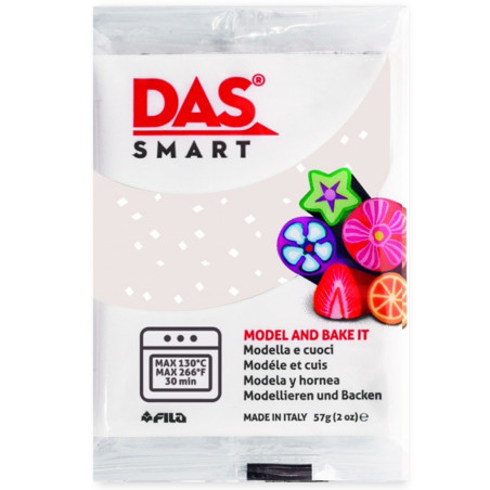 Pâte à modeler DAS SMART Spécial 57 gr Blanc Glitter