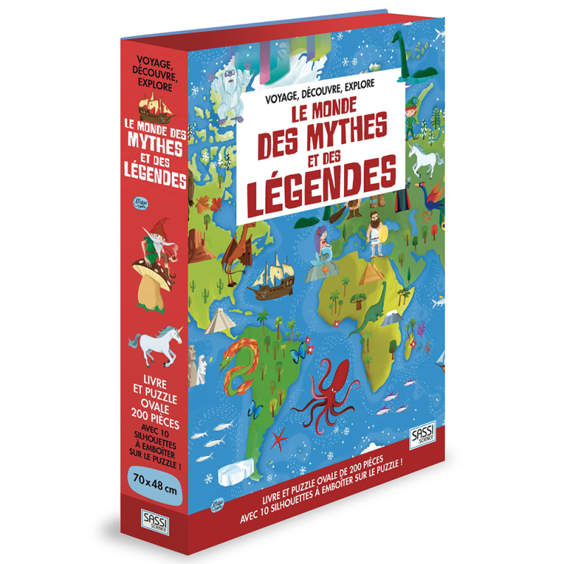 Coffret Livre Et Puzzle Le monde Des Mythes Et Des Légendes - SASSI