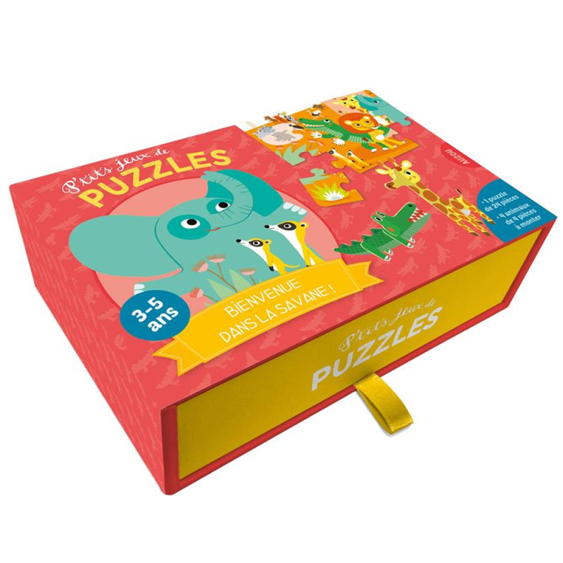 P'tit Jeu De Puzzles Bienvenue Dans La Savane - Auzou