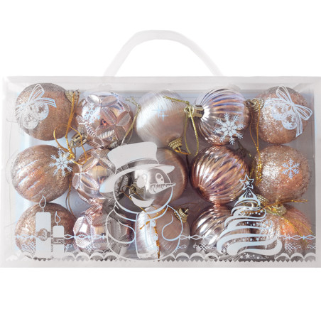 Coffret Boule De Décoration Noël - 15 Pièces