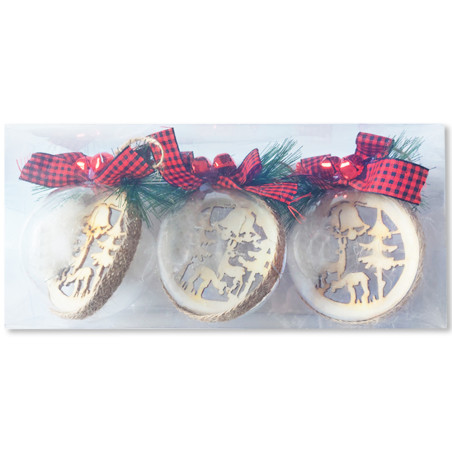 Boule De Décoration Noël GM - 3 Pièces