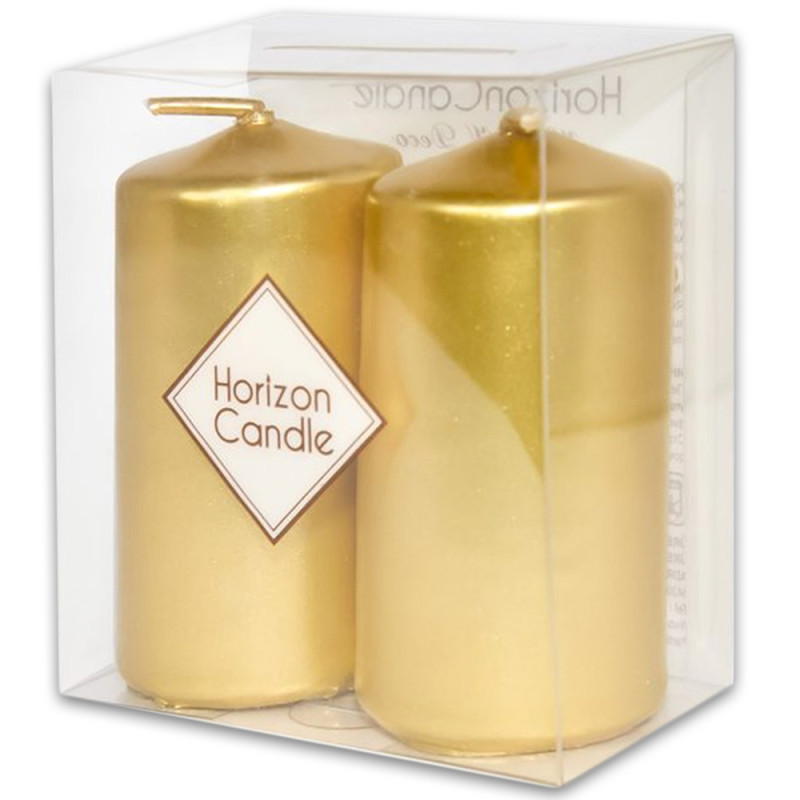 Bougies Doré Nacré 2 pcs - Horizon Candle