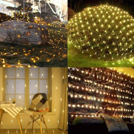 Guirlande Filet Led Lampes Jaune