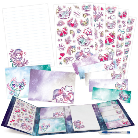 Mini Note Book avec Stylo, Isadora - Nebulous Stars