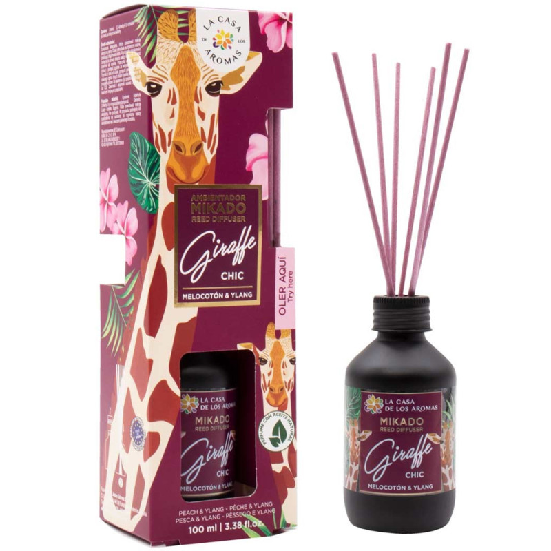 Désodorisant Mikado Safari Giraffe Chic Pêche&Ylang, 100ml