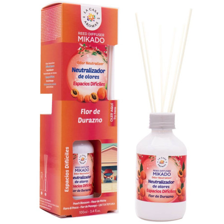 Désodorisant Mikado Neutralisant Les odeurs, Espaces Difficiles Fleure De Pêche, 100ml