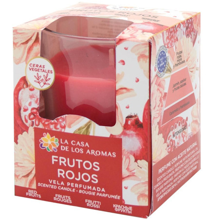 Bougie Parfumée Intense Fruits Rouges, 140gr