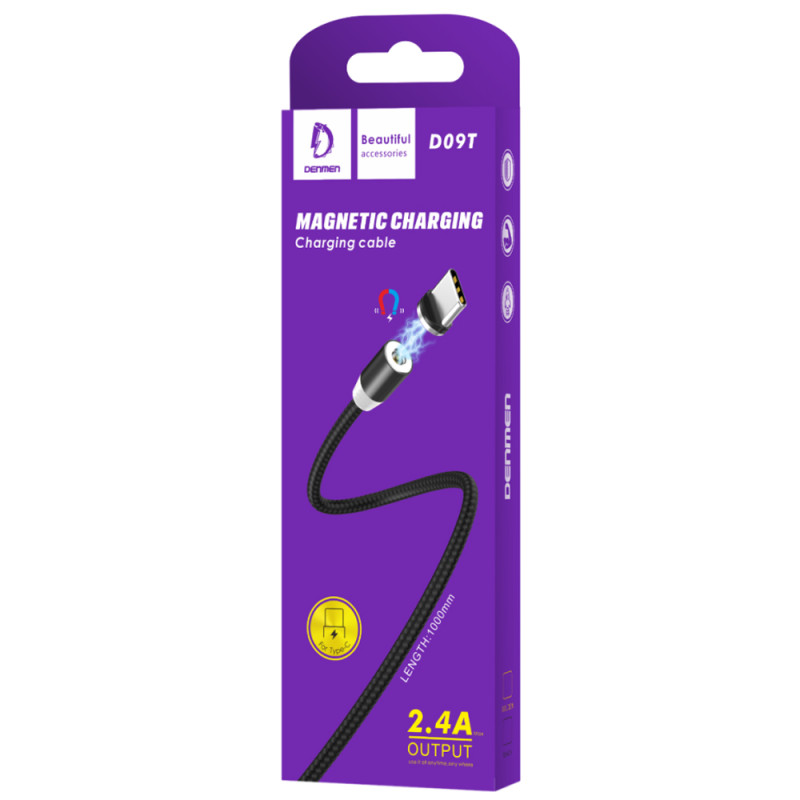 Cable Android Denmen D09T Magnetique Pour Type-C