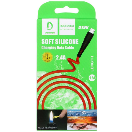 Cable Android Denmen D19V - Rouge