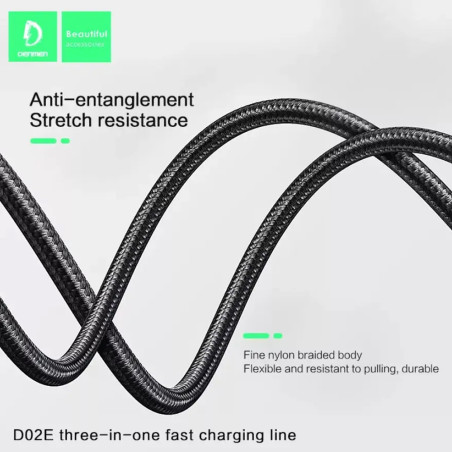 Cable Chargeur Denmen 5.4A D02E