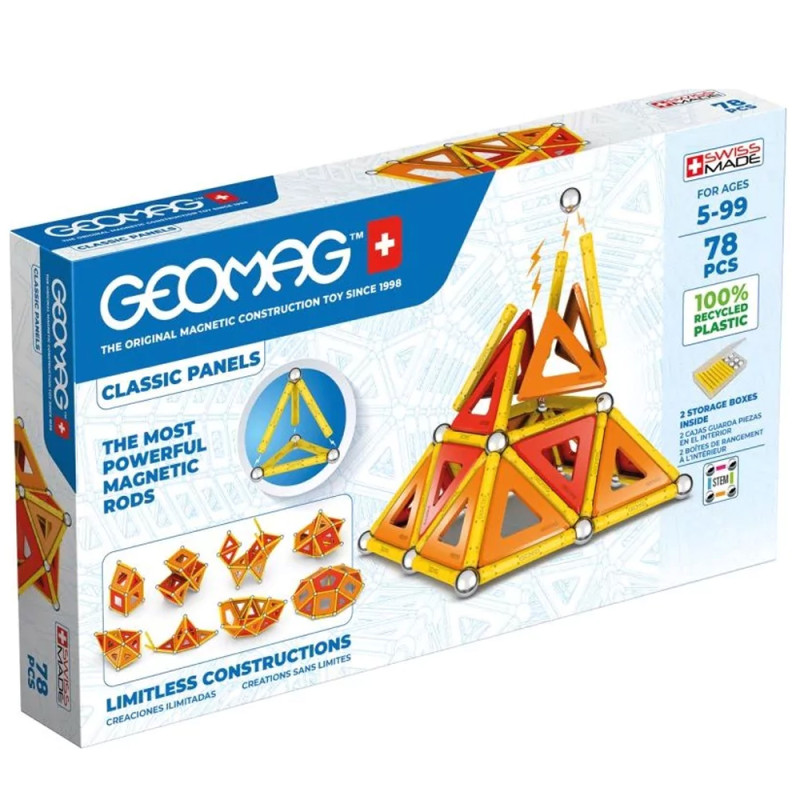 Geomag Magnetic Panels Building, 78pcs