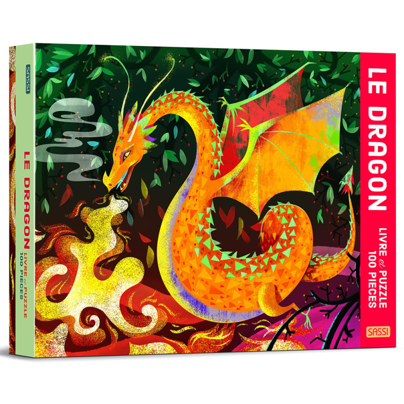 Le Dragon Livre&Puzzle 100 Pièces - Sassi